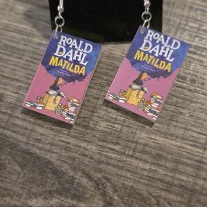 Roald Dahl Matilda Book Earrings